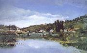 Camille Pissarro First Nepali Weiye Marx and Engels river bank china oil painting artist